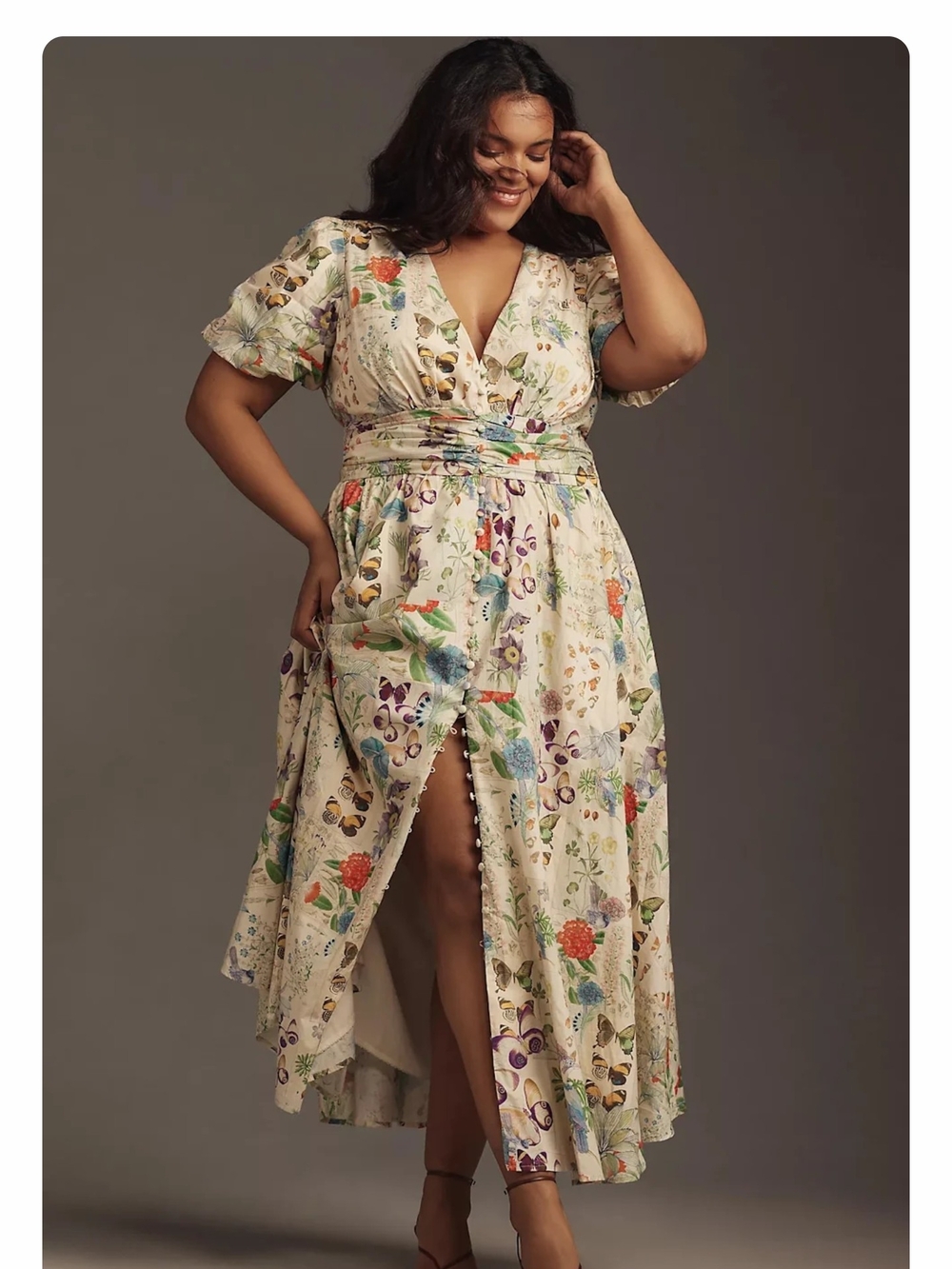 Anthropologie The Katerina Button-Front Dress